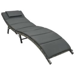 Transat chaise longue bain de soleil lit de jardin terrasse meuble d'ext&eacute;rieur pliable avec coussin
