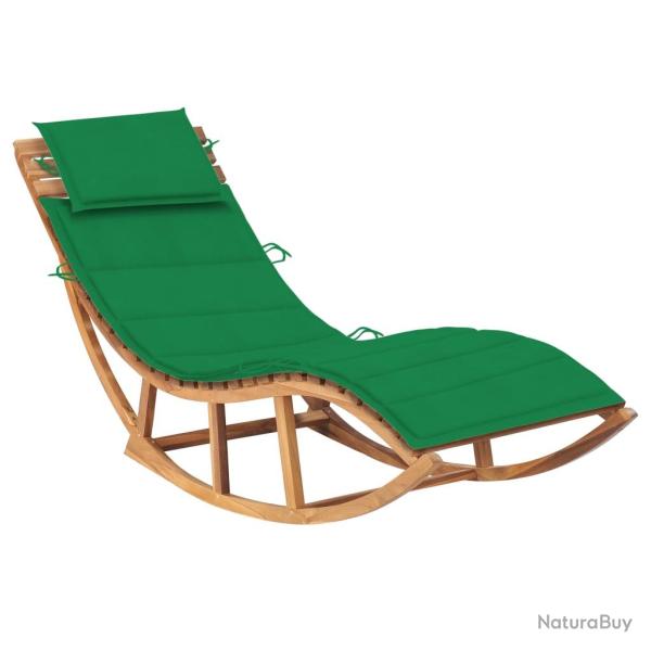 Transat chaise longue bain de soleil lit de jardin terrasse meuble d'ext�rieur � bascule 180 cm ave