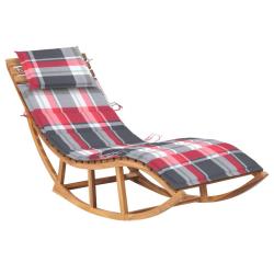 Transat chaise longue bain de soleil lit de jardin terrasse meuble d'ext&eacute;rieur &agrave; bascule avec couss
