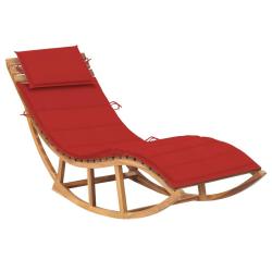 Transat chaise longue bain de soleil lit de jardin terrasse meuble d'ext&eacute;rieur 180 cm &agrave; bascule ave