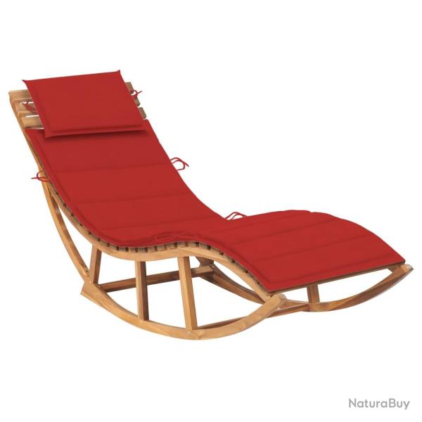 Transat chaise longue bain de soleil lit de jardin terrasse meuble d'ext�rieur 180 cm � bascule ave