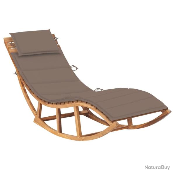 Transat chaise longue bain de soleil lit de jardin terrasse meuble d'ext�rieur � bascule avec couss