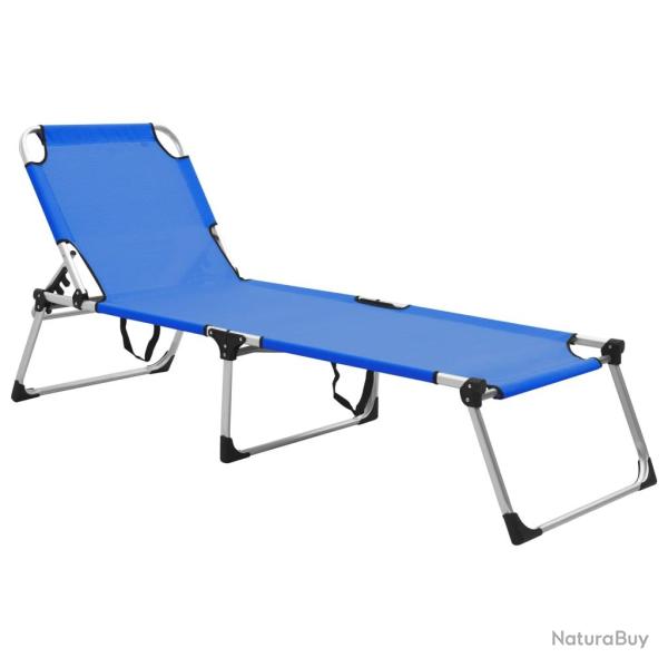 Transat chaise longue bain de soleil lit de jardin terrasse meuble d'ext�rieur pliable extra haute