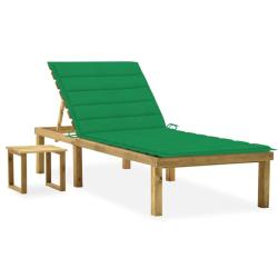Transat chaise longue bain de soleil lit de jardin terrasse meuble d'ext&eacute;rieur avec table et coussi