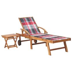 Transat chaise longue bain de soleil lit de jardin terrasse meuble d'ext&eacute;rieur avec table et coussi