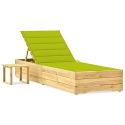 Transat chaise longue bain de soleil lit de jardin terrasse meuble d'ext&eacute;rieur 198 cm avec table et