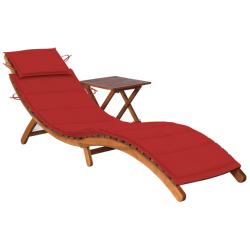 Transat chaise longue bain de soleil lit de jardin terrasse meuble d'ext&eacute;rieur avec table et coussi