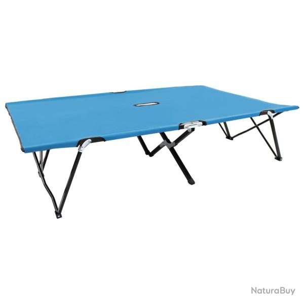 Transat chaise longue bain de soleil lit de jardin terrasse meuble d'ext�rieur pliable 2 places ble