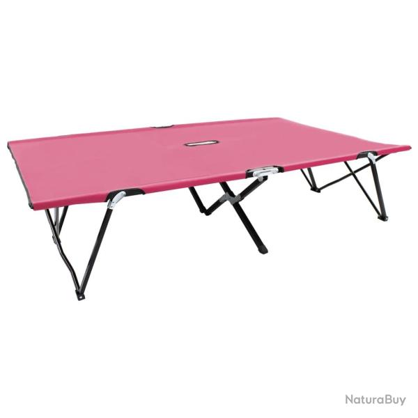 Transat chaise longue bain de soleil lit de jardin terrasse meuble d'ext�rieur pliable 2 places ros