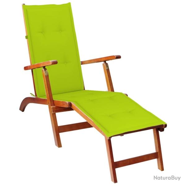 Transat chaise longue bain de soleil lit de jardin terrasse meuble d'ext�rieur avec repose-pied et