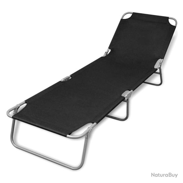 Transat chaise longue bain de soleil lit de jardin terrasse meuble d'ext�rieur pliable acier enduit