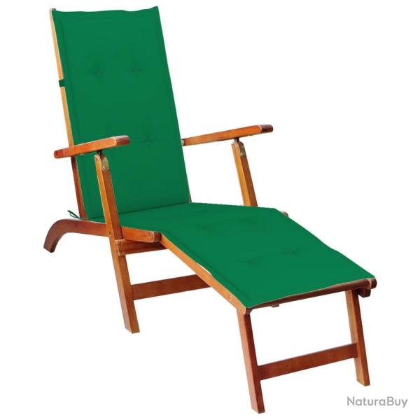 Transat chaise longue bain de soleil lit de jardin terrasse meuble d'extrieur avec repose-pied et