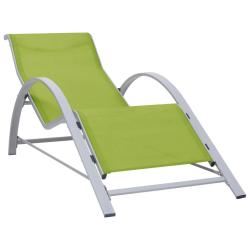 Transat chaise longue bain de soleil lit de jardin terrasse meuble d'ext&eacute;rieur textil&egrave;ne et alumini