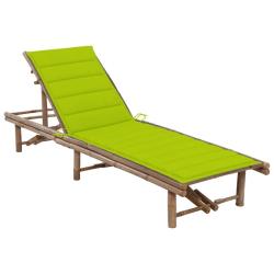 Transat chaise longue bain de soleil lit de jardin terrasse 200 cm meuble d'ext&eacute;rieur avec coussin