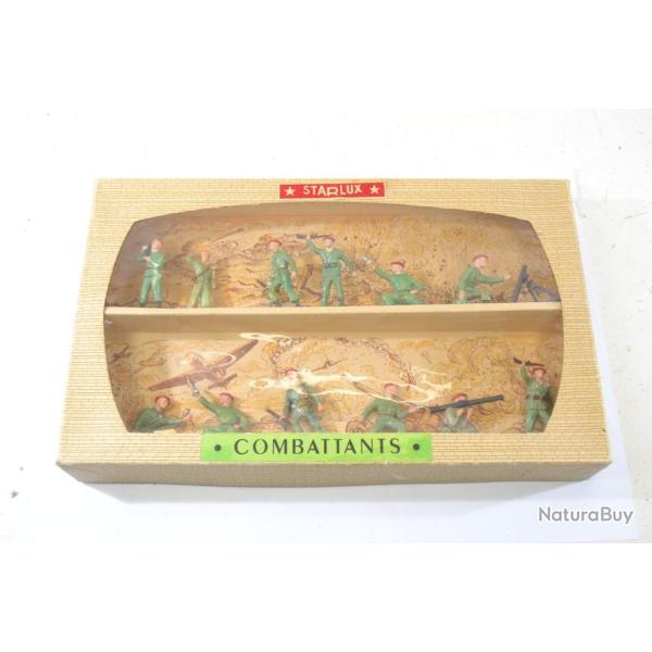 Rare coffret Starlux combattants; b�rets rouge para figurines soldats vintage collection. Complet
