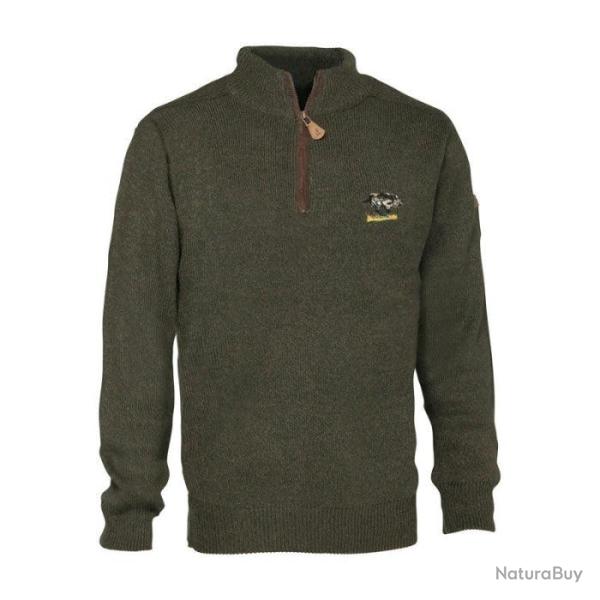 Pull de chasse Percussion Col chemin�e Kaki Percussion 2XL Kaki Sanglier