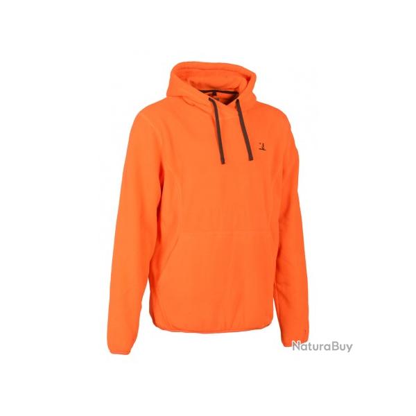 Sweat polaire shirt Percussion � capuche Kaki Orange