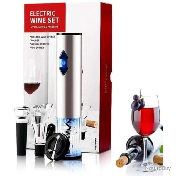 Tire-Bouchon �lectrique Rechargeable + bouchon coupe capsule a�rateur de vin
