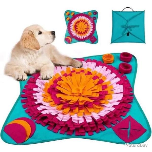 Tapis Snuffle Chien Tapis de Fouille Jeu Chien Chat Anti Stress Feutrine