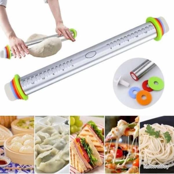 Rouleau � P�tisserie - Rouleau � P�tisserie avec 4 Disques R�glables Amovible