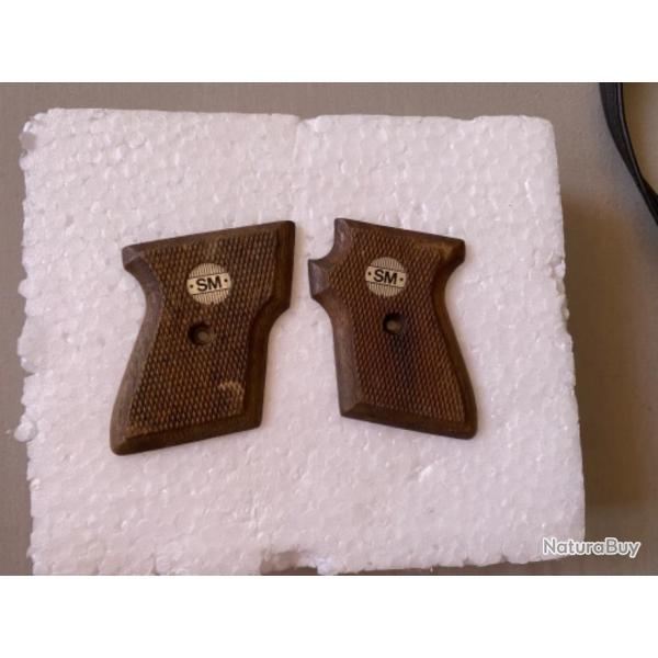 PLAQUETTES EN BOIS PISTOLET SM
