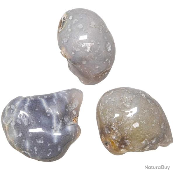 Pierres roul�es agate � eau (enhydre) - 5 � 6 cm - A l'unit�