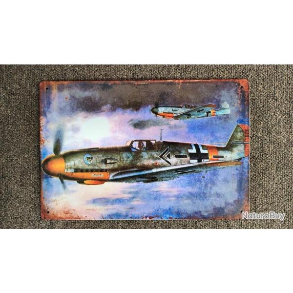 PLAQUE METAL MESSERSCHMITT BF109 WW2