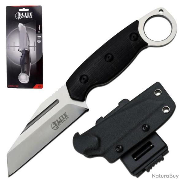 Couteau Elite Tactical Liberator Karambit Lame Acier D2 Manche Micarta Etui Kydex ETFIX013