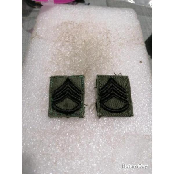Paire de grades arm�e us STAFF SERGEANT kaki original1