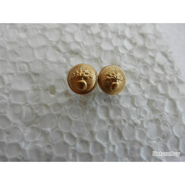 paire de boutons de k�pi garde mobile couleur or