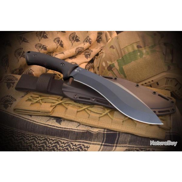 Couteau Spartan Blades Harsey Kukri Lame Acier Carbone 1095 Etui ABS Made USA SBSL007BK