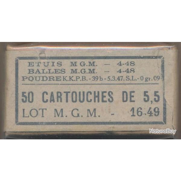 PORT OFFERT ! Vieille BOITE 22 LR pour collection pleine et complte sous protection plastique 59453