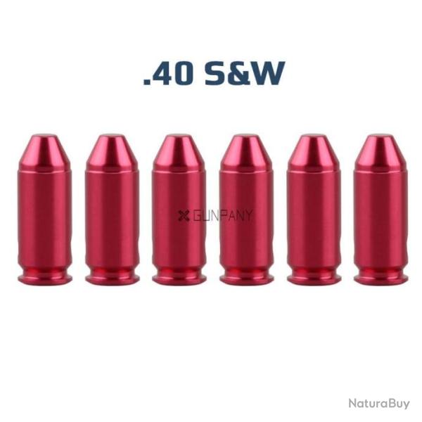 Douille amortisseur snap caps cartouche factice pour le tir � sec et le drill - 40S&W 6 pi�ces