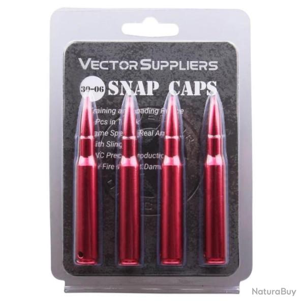 Douille amortisseur snap caps cartouche factice pour le tir � sec et le drill - 30-06 4 pi�ces