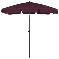 Parasol de plage rouge 180 x 120 cm bordeaux 02_0008403