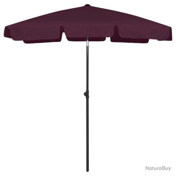Parasol de plage rouge 180 x 120 cm bordeaux 02_0008403