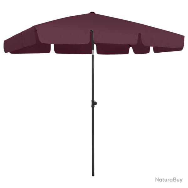 Parasol de plage 200 x 125 cm rouge bordeaux 02_0008404