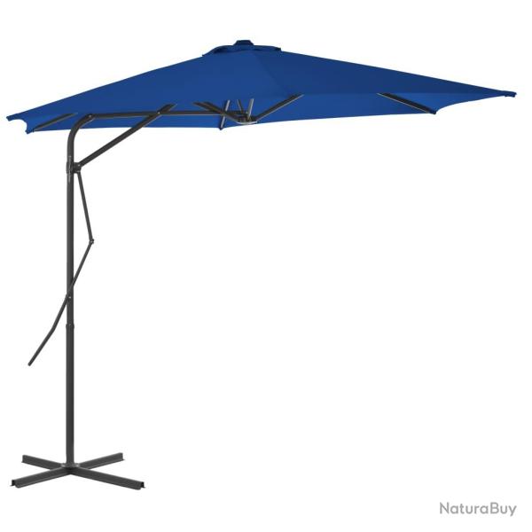 Parasol d'ext�rieur avec m�t en acier 300 x 230 cm bleu 02_0008203