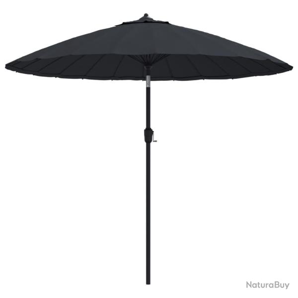 Parasol d'extrieur avec mt en aluminium 270 cm noir 02_0008222