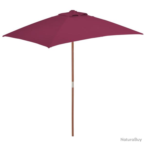 Parasol mobilier de jardin avec mt en bois 150 x 200 cm bordeaux 02_0008110