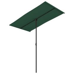 Parasol mobilier de jardin d'ext&eacute;rieur avec m&acirc;t en aluminium 180 x 130 cm vert 02_0008216