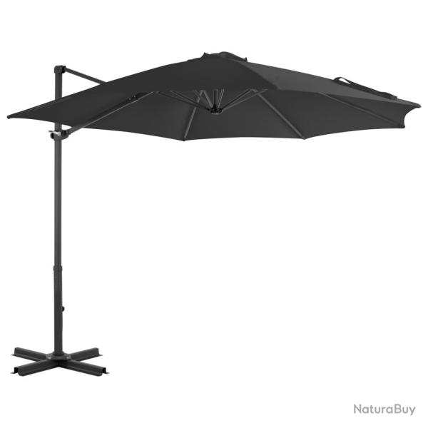 Parasol mobilier de jardin avec base portable diam�tre : 3 m anthracite 02_0008044