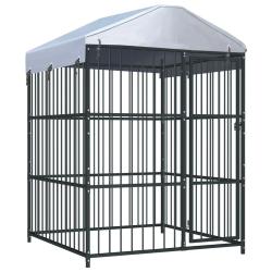 Chenil ext&eacute;rieur cage enclos parc animaux chien d'ext&eacute;rieur avec toit pour chiens 150 x 150 x 210 c
