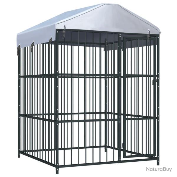 Chenil ext�rieur cage enclos parc animaux chien d'ext�rieur avec toit pour chiens 150 x 150 x 210 c
