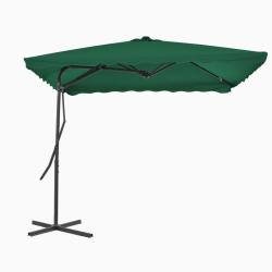 Parasol d'ext&eacute;rieur avec m&acirc;t en acier 250 x 250 cm vert 02_0008188