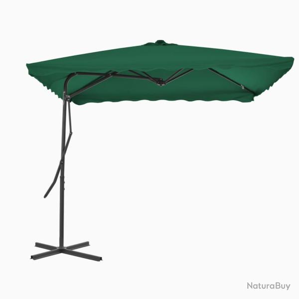 Parasol d'ext�rieur avec m�t en acier 250 x 250 cm vert 02_0008188