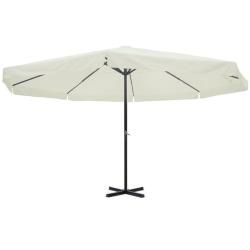 Parasol d'ext&eacute;rieur aluminium 500 cm blanc 02_0008144