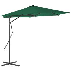 Parasol d'ext&eacute;rieur avec m&acirc;t en acier 300 cm vert 02_0008196