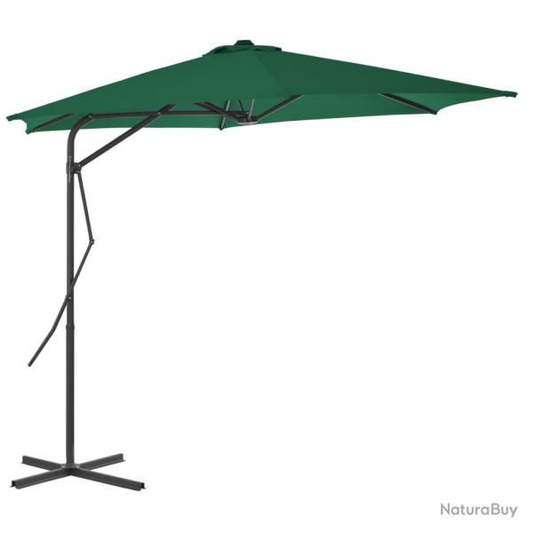Parasol d'ext�rieur avec m�t en acier 300 cm vert 02_0008196