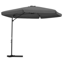Parasol mobilier de jardin d'ext&eacute;rieur avec m&acirc;t en acier 300 x 250 cm anthracite 02_0008197